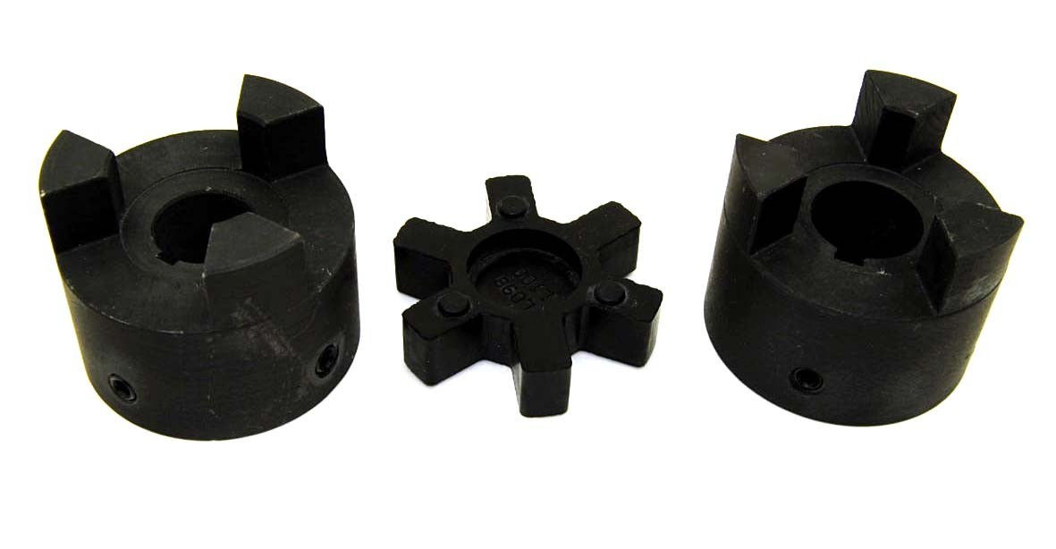 1″ L100 Flexible 3-Piece L-Jaw Coupling Coupler Set & Buna-N NBR Rubber Spider