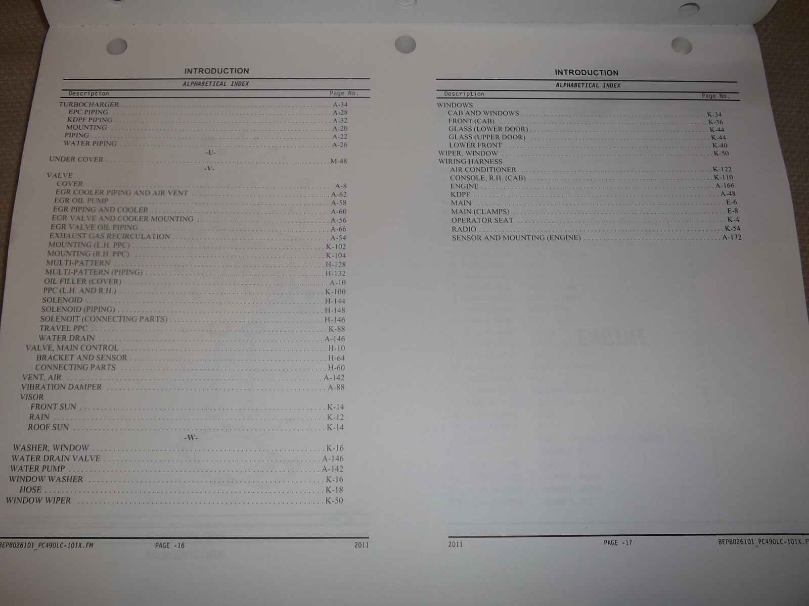 KOMATSU PC490LC-10 HYDRAULIC EXCAVATOR PARTS BOOK MANUAL S/N A40001-UP