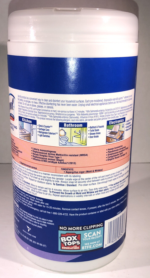 Lysol Wipes Early Morning Breeze Scent-3X Stronger-80 Wipes-Kills 99%-SHIP24H