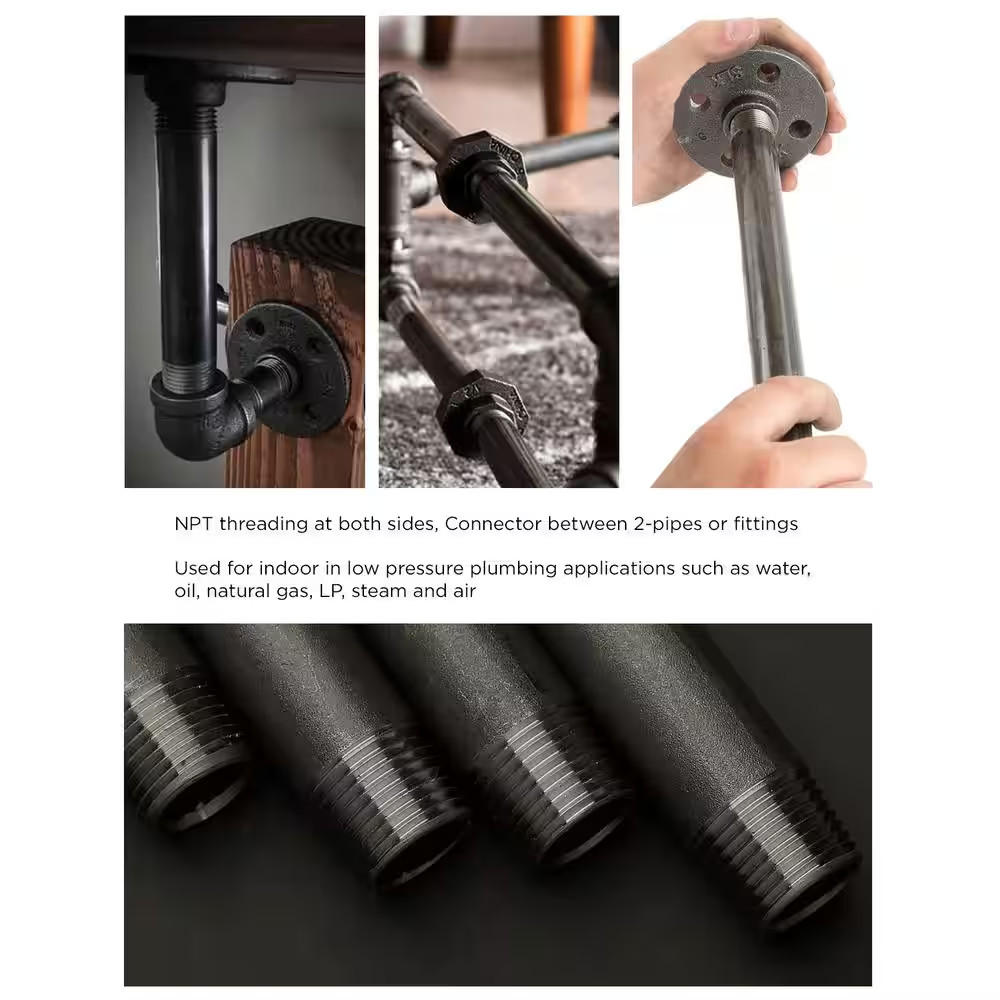 1/2 In. X 72 In. Black Steel Pipe