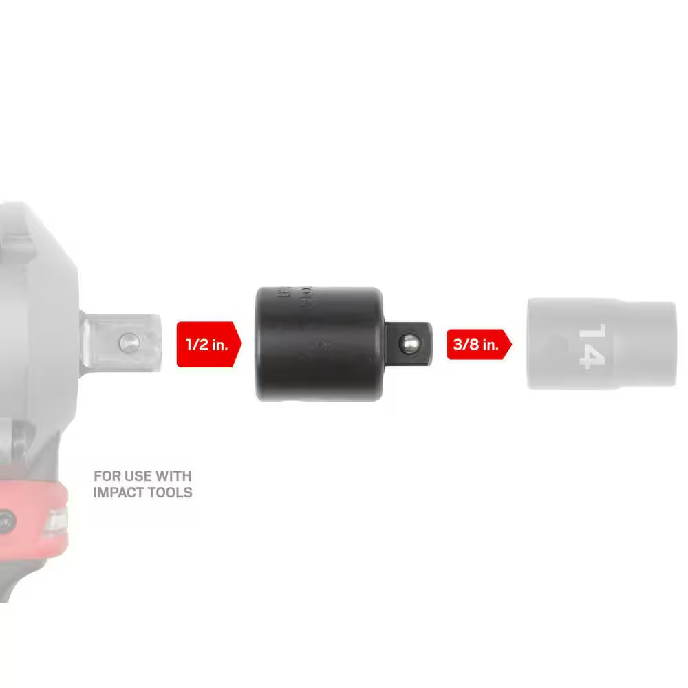 TEKTON Impact Reducer 1 2 to 3 8 Drive Adapter Heavy Duty Socket Tool Steel