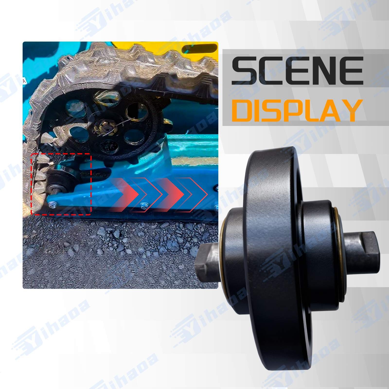 Mini Skid Steer Rear Idler Wheel EG360 HT360 MS360 YSRT14 Heavy Duty Track Part