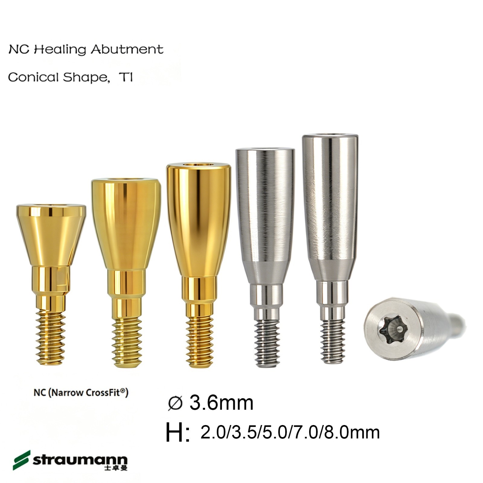 10Pcs Dental Healing Abutment Closure Cover Cap NC/RC Fit ITI Straumann BL/BLT