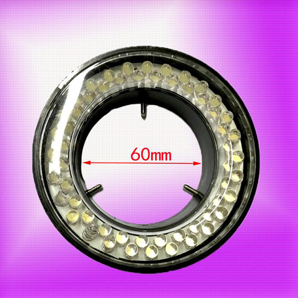 60-LED Adjustable Ring Light illuminator Lamp For STEREO ZOOM Microscope USA