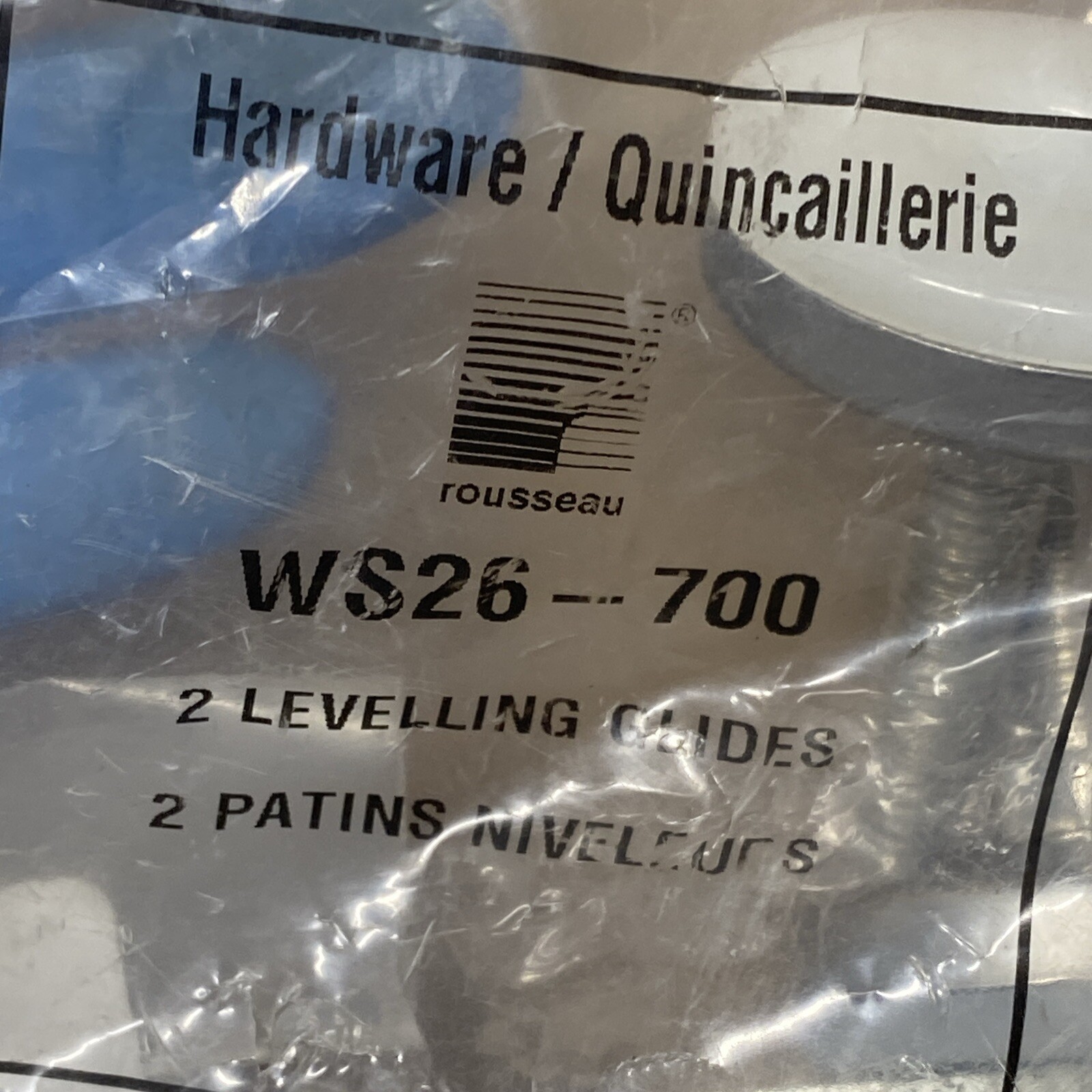 LOT OF (4) ROUSSEAU WS26-700, LEVELING GLIDES / FEET HARDWARE