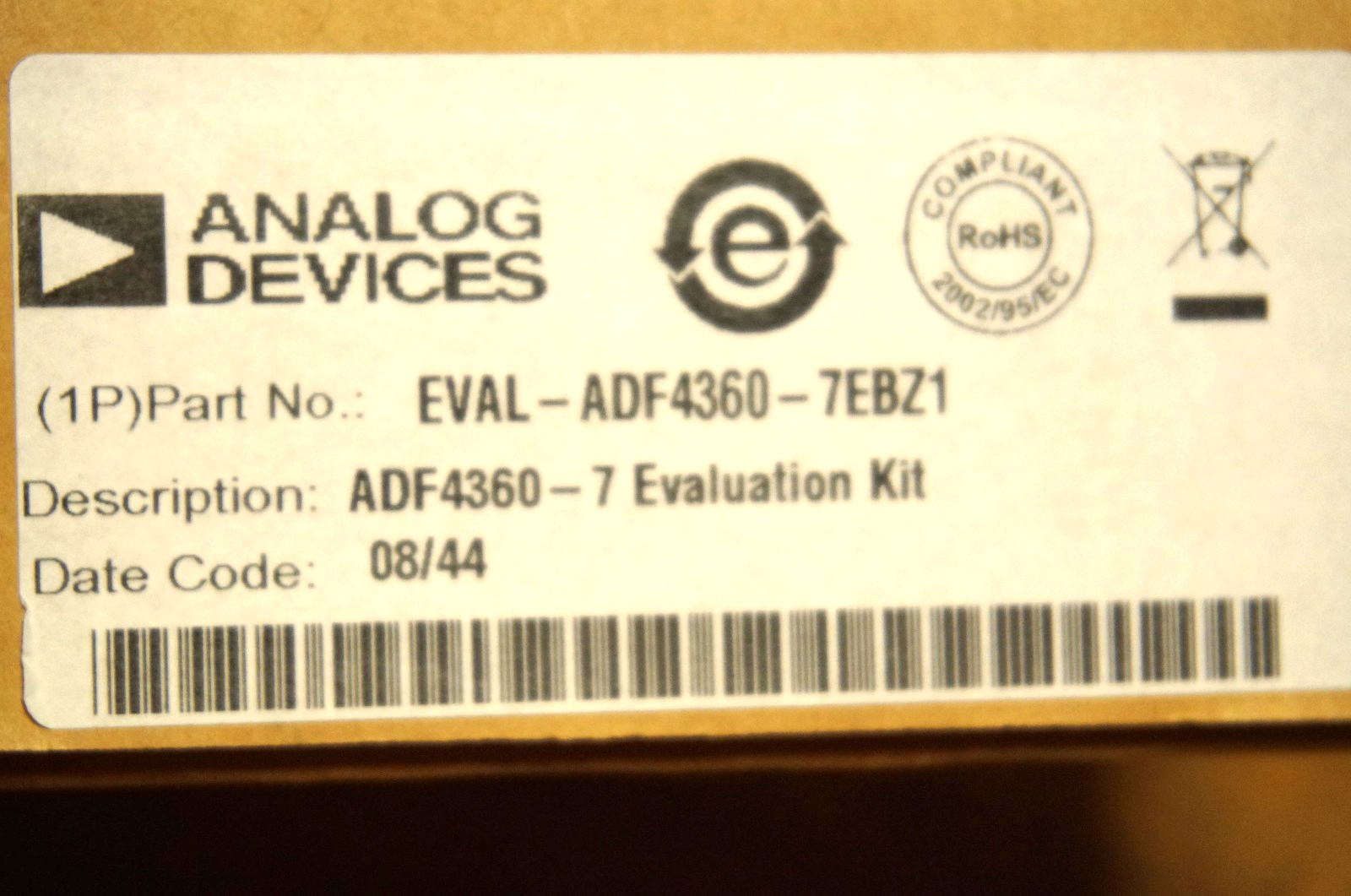 ANALOG DEVICES EVAL-ADF4360-7EBZ1-ND Evaluation Kit Clock & Timer Development