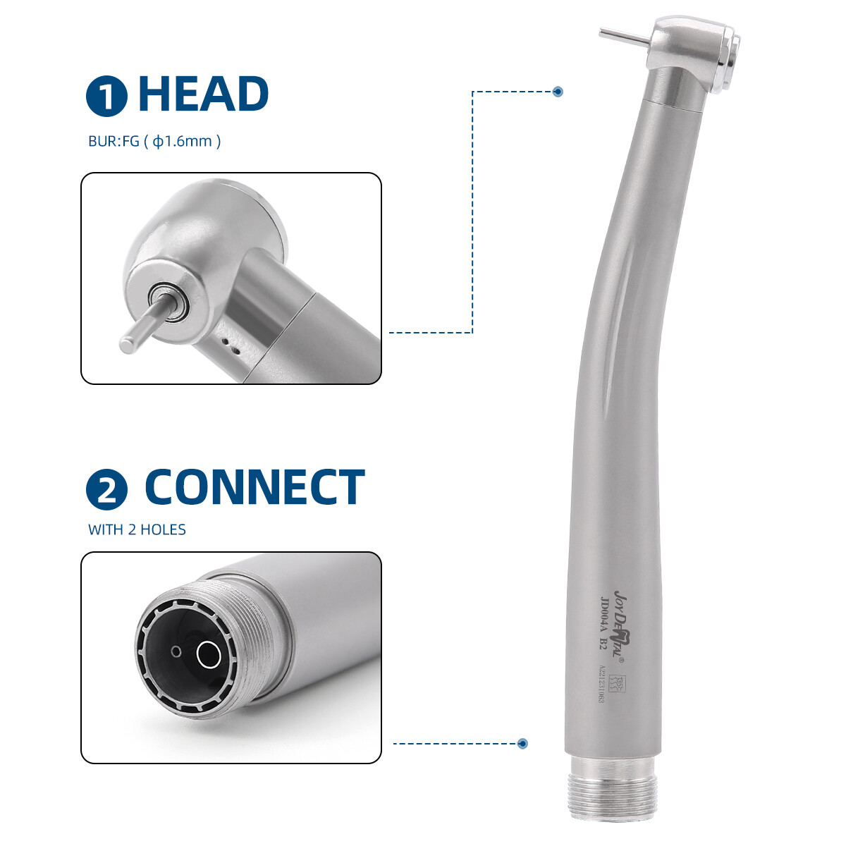 Dental PANA MAX High and Low Speed Handpiece Contra Angle Air Motor 2Holes