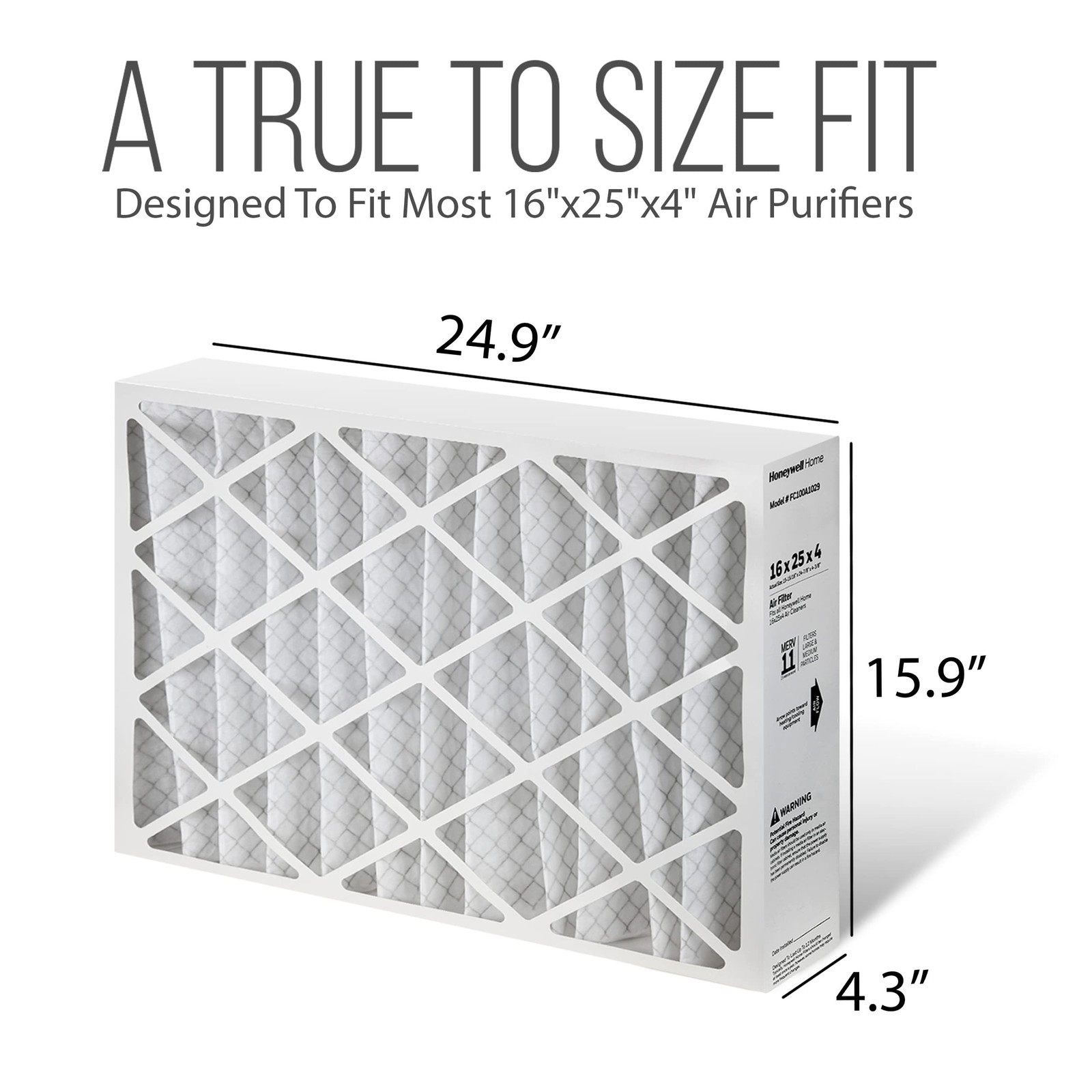 Furnace Filters 16x25x4 – HVAC Air Filter Replacement FC100A1029 Merv 11 with…