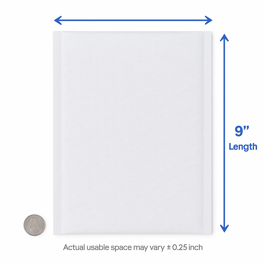 Any Size Bubble Mailers – Kraft/White Self-Seal Padded Envelopes #000–#7 Bulk