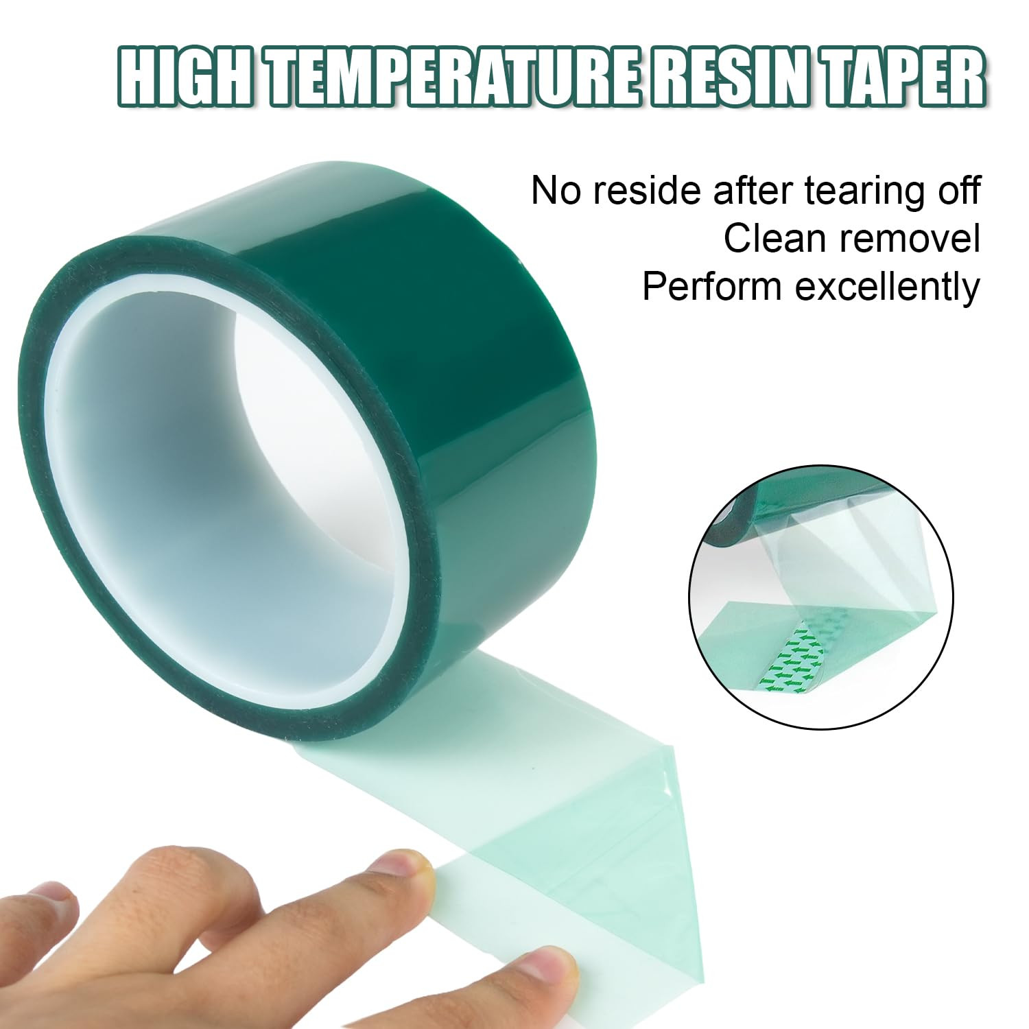 High Temp Masking Tape 2 Inches X 108 Feet, Powder Coat Tape Heat Resistant, Eas