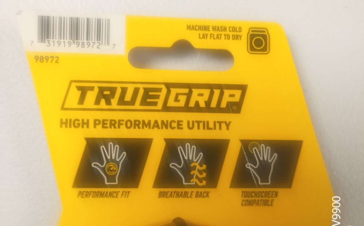 True Grip High Performance Utility Gloves Touch Screen compatibility Large NWT