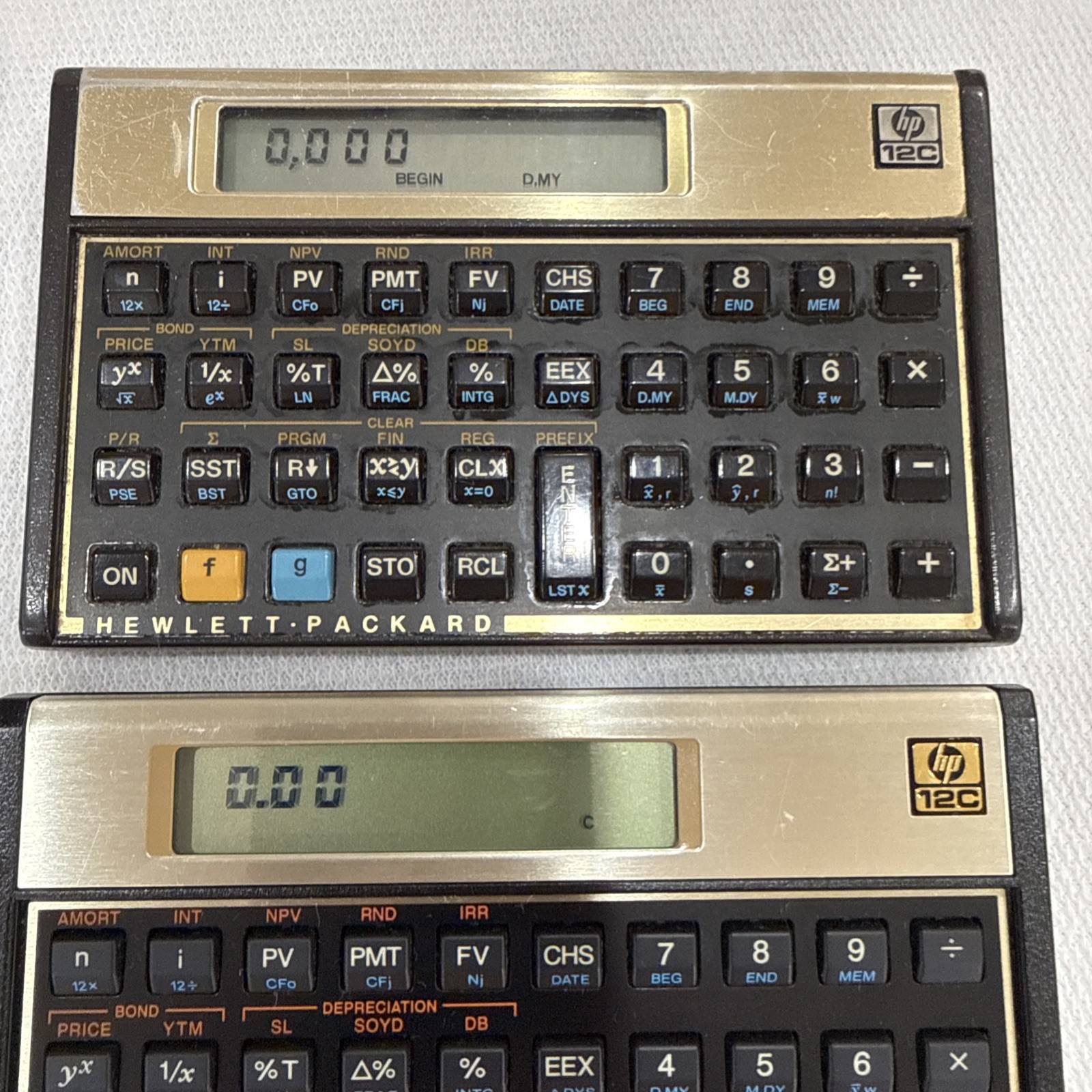 Lot of 2 HP Hewlett Packard 12C Financial Calculator USA & Philippines