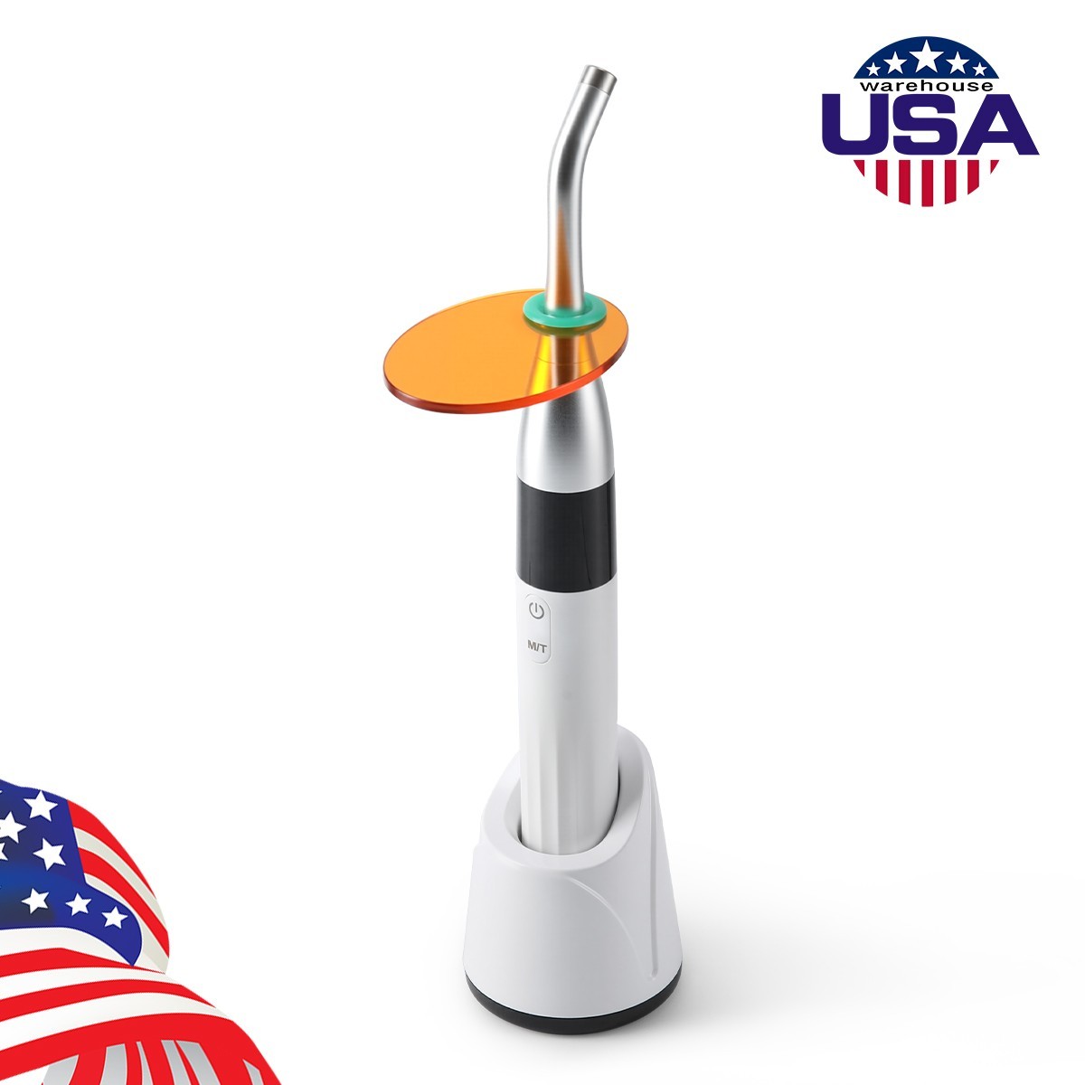 AZDENT Dental Wireless LED Orthodontics Curing Light Lamp 4000mw/cm² Blue Light