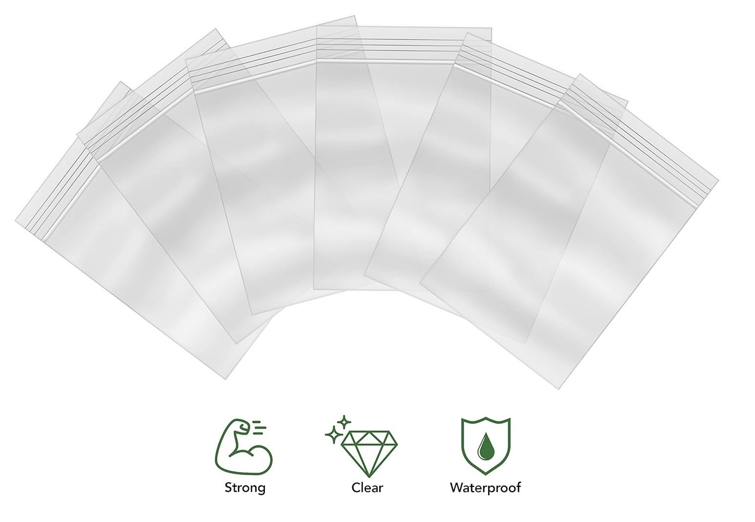1.5 x 2 Inch Resealable Plastic Bags 1000 Pack Reclosable Mini Bags with Zipper