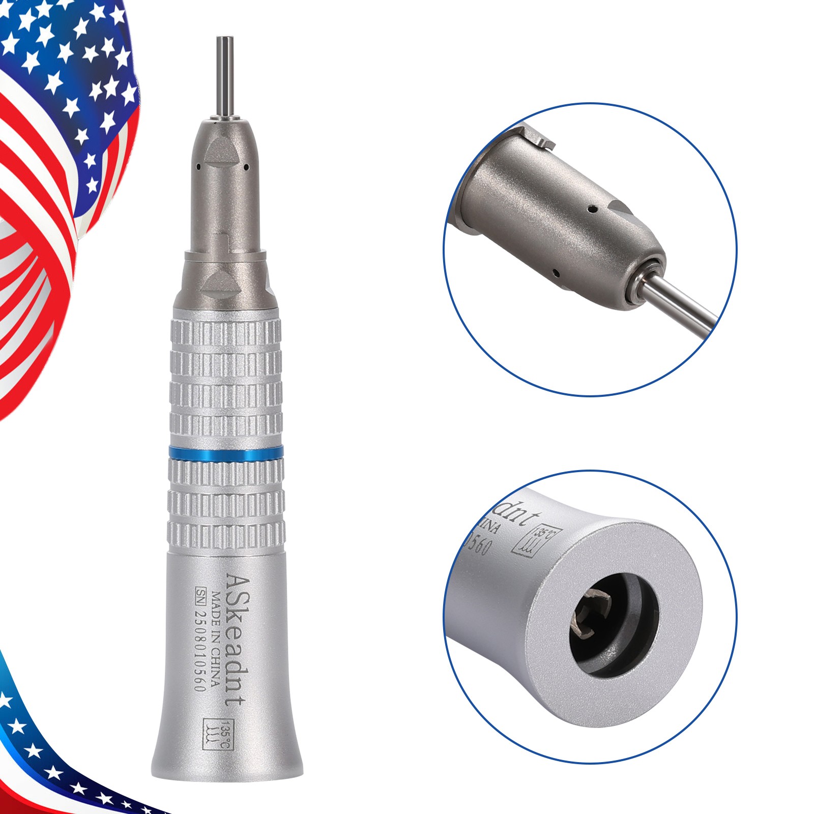 Dental Low Speed handpiece Straight Nose Cone 1:1 Direct Drive YP FDA