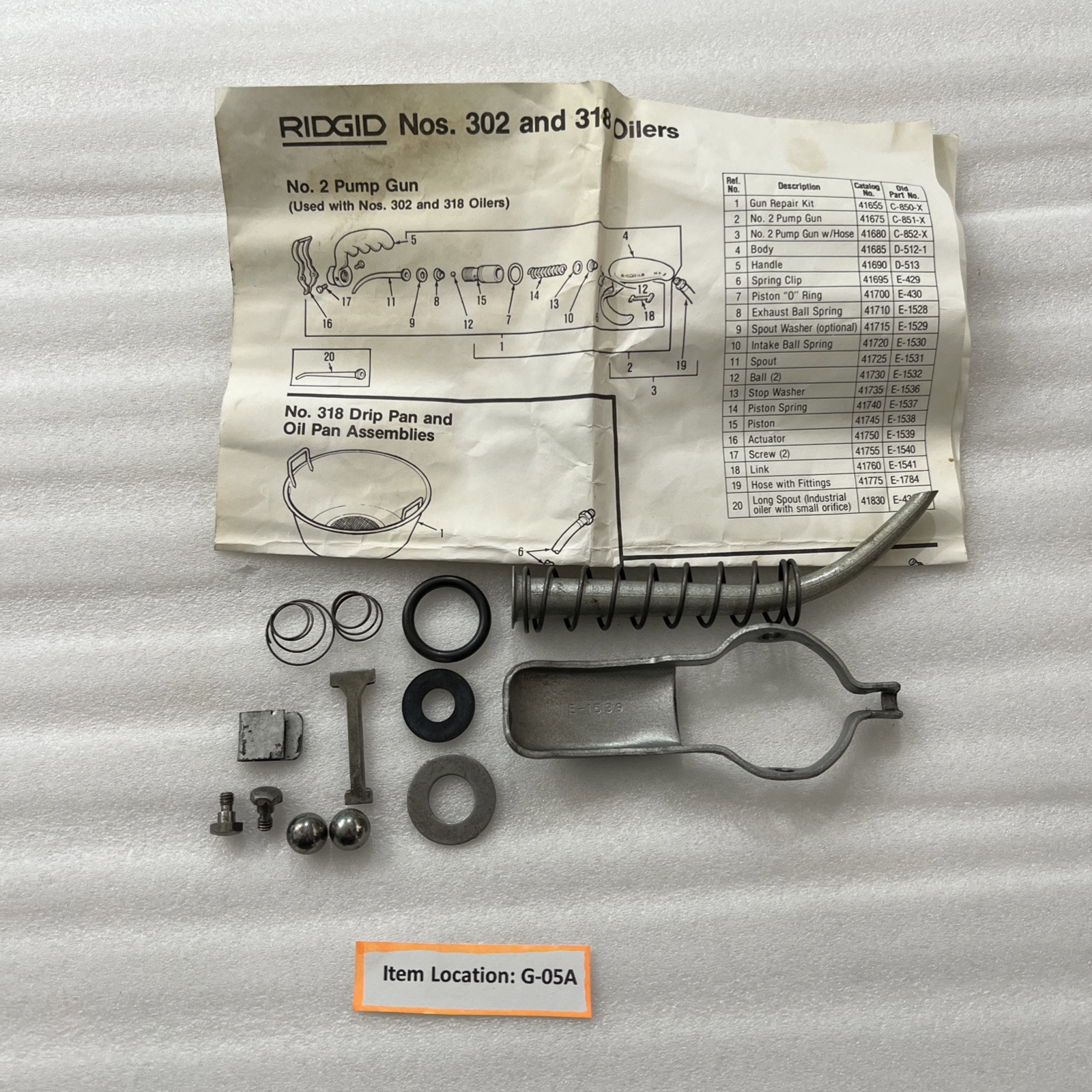 RIGID 41655 KIT REPAIR #2 PUMP