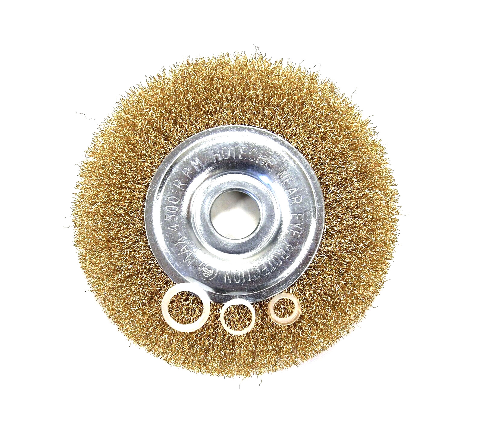 2PC 6” Crimped Wire Wheel Brush 1/2” Thick Deburring Bench Grinder 590306