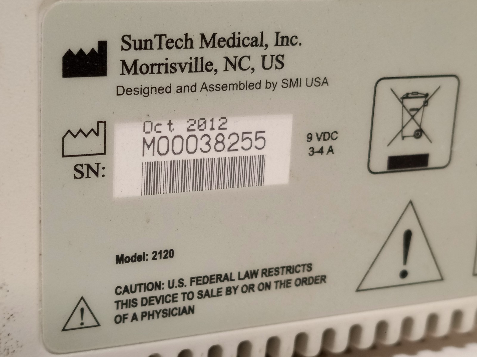 SunTech Tango+ 2120 stress BP monitor patient monitor display unit as shown