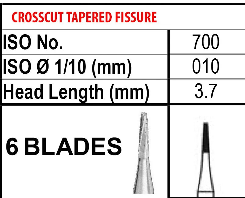 Carbide Bur FG 56, 57, 699, 700, 701 Friction Grip Beavers Dental 10/pk