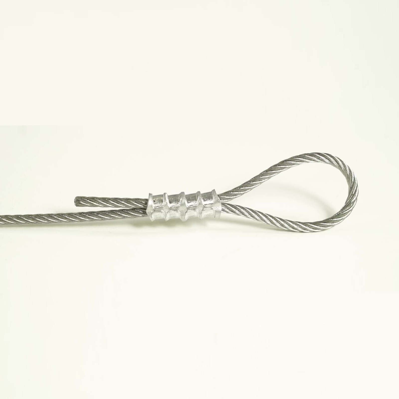 HIGOOD Aluminum Swage Sleeves for Wire Rope Dia 1/8″, Aluminum Alloy, PK 100