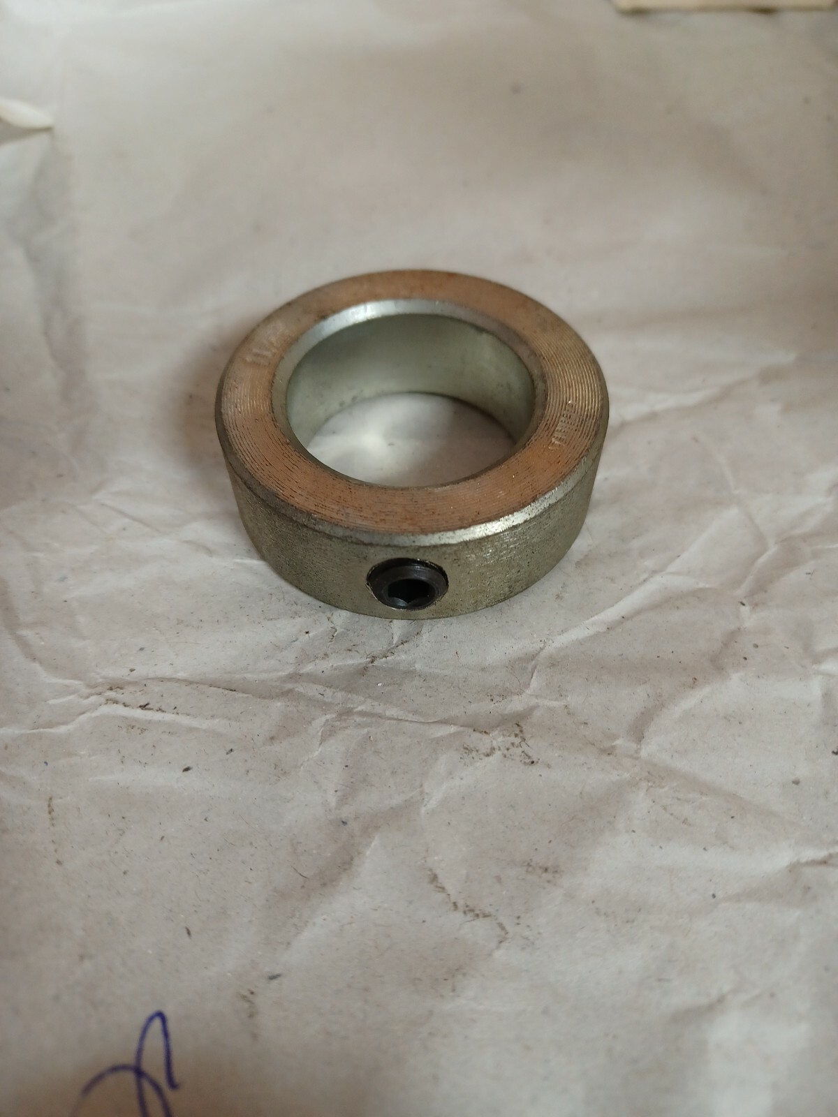 (1) 1-1/4″ SHAFT SOLID STEEL ZINC PLATED SET SCREW COLLAR STOP.