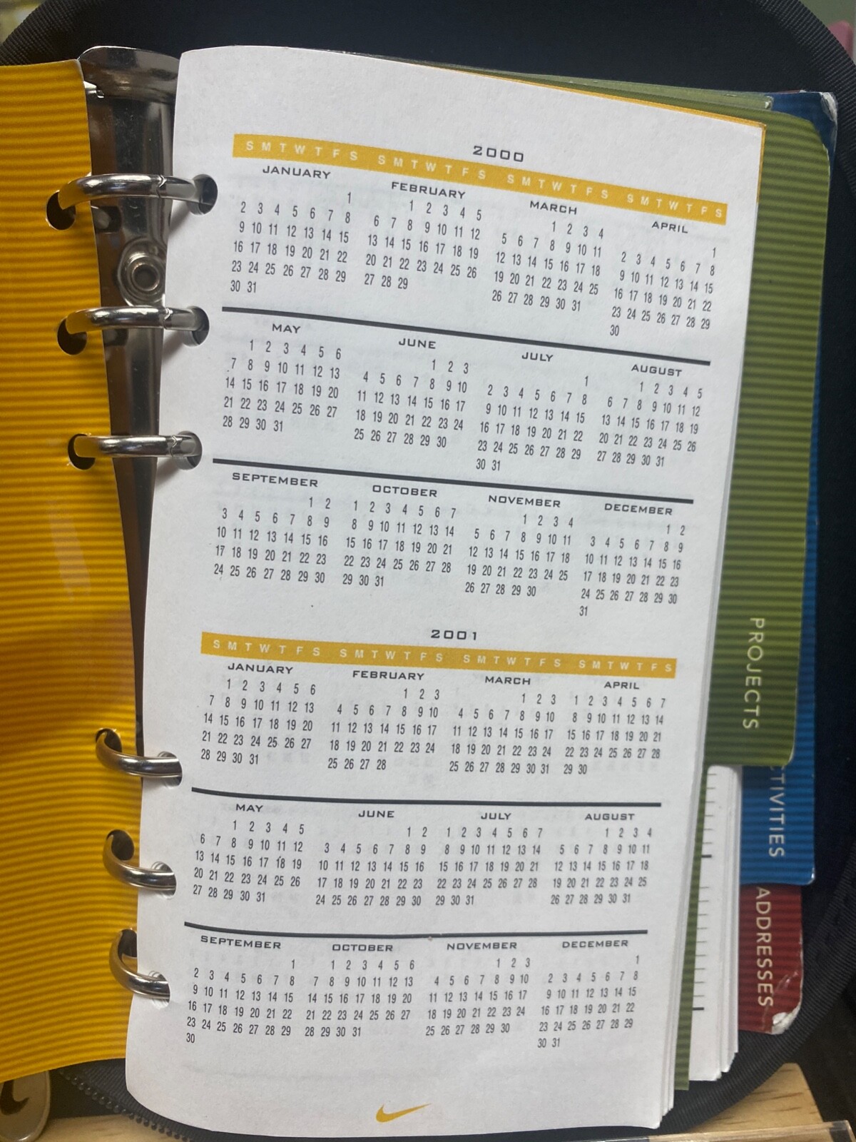 Channel Your Inner Champion: Vintage Nike Student Day Planner Organizer Folder