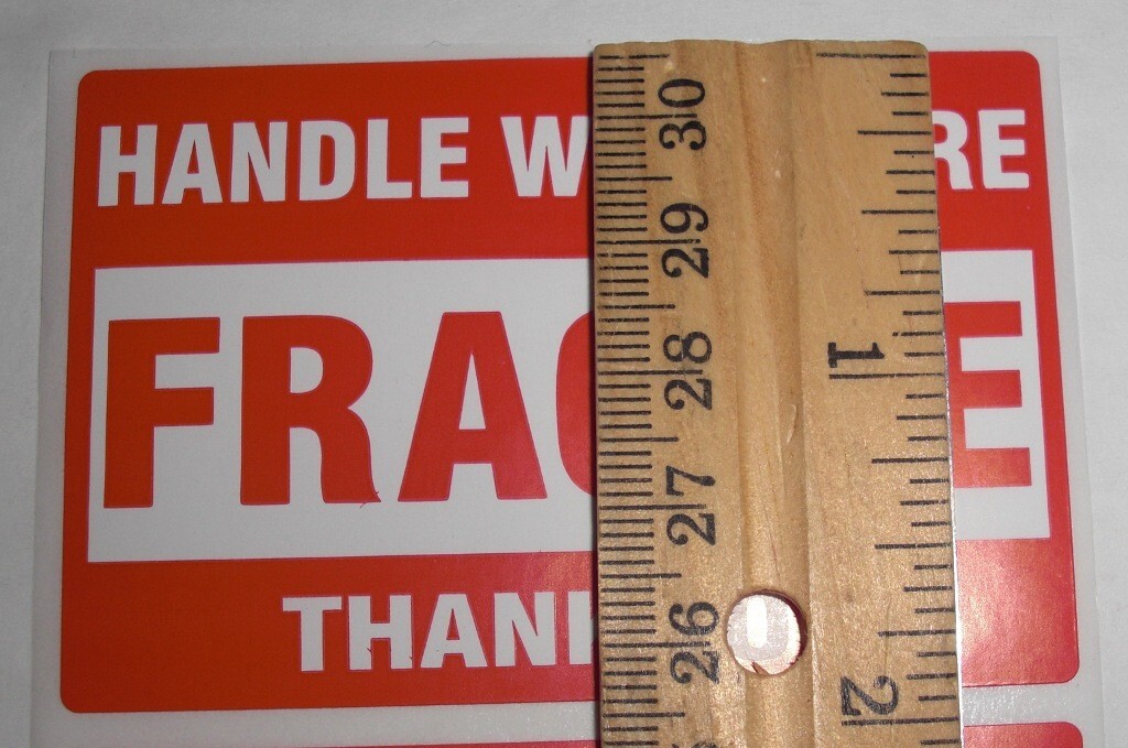 FRAGILE Handle With Care Stickers 2″ x 3″ Pack of 30 (THIRTY) Self Stick Labels
