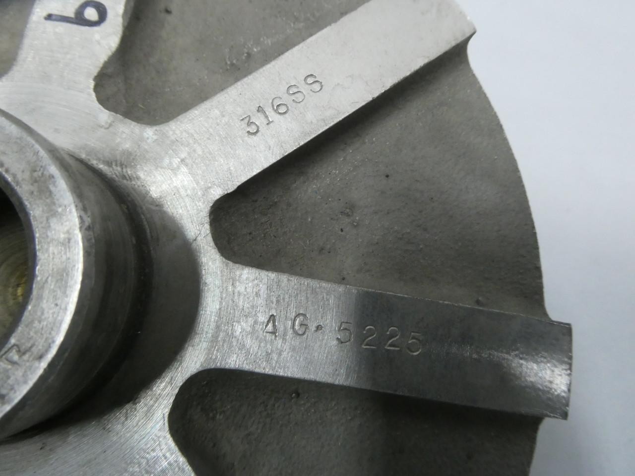 4 Vane 7-1/2in Stainless Pump Impeller