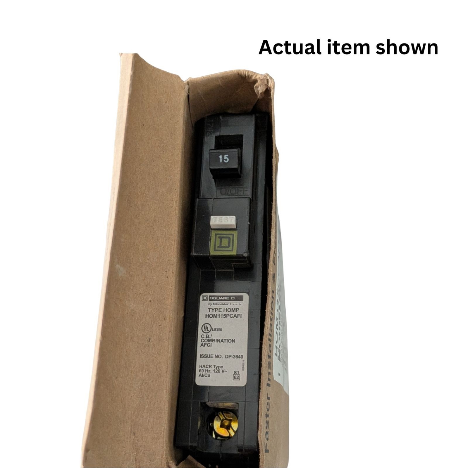 ⚡ Square D HOM115PCAFI Homeline 15A 1 Pole Arc Fault Circuit Breaker PON NEW
