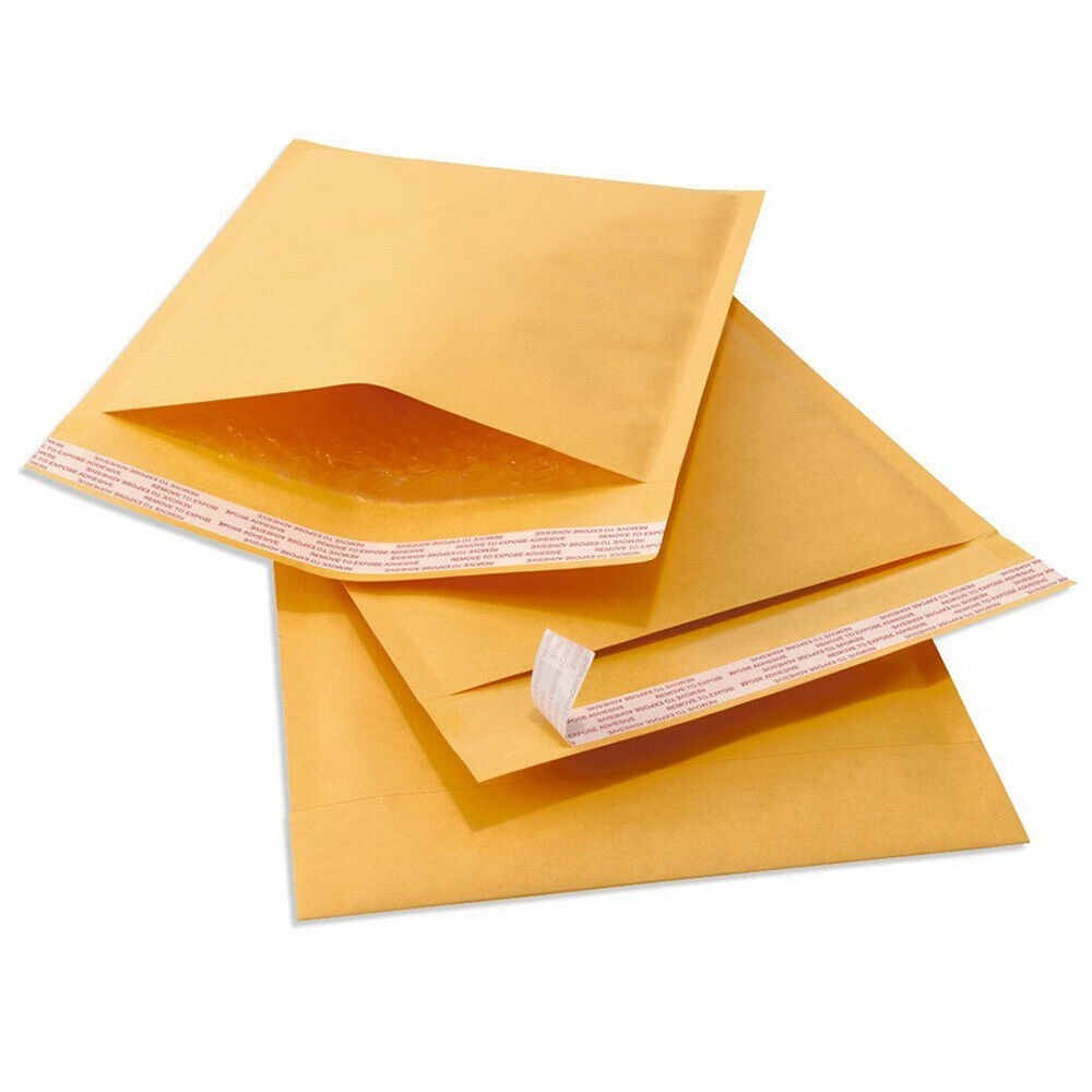 4X8 #000 Kraft Bubble Mailers Padded Envelopes Shipping Bags Self-Seal