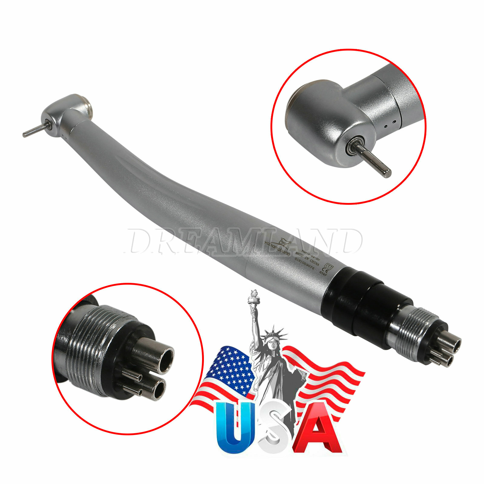10X Dental High Speed Handpiece Air Turbine & 4H Quick Coupling YBNK4 Fit NSK