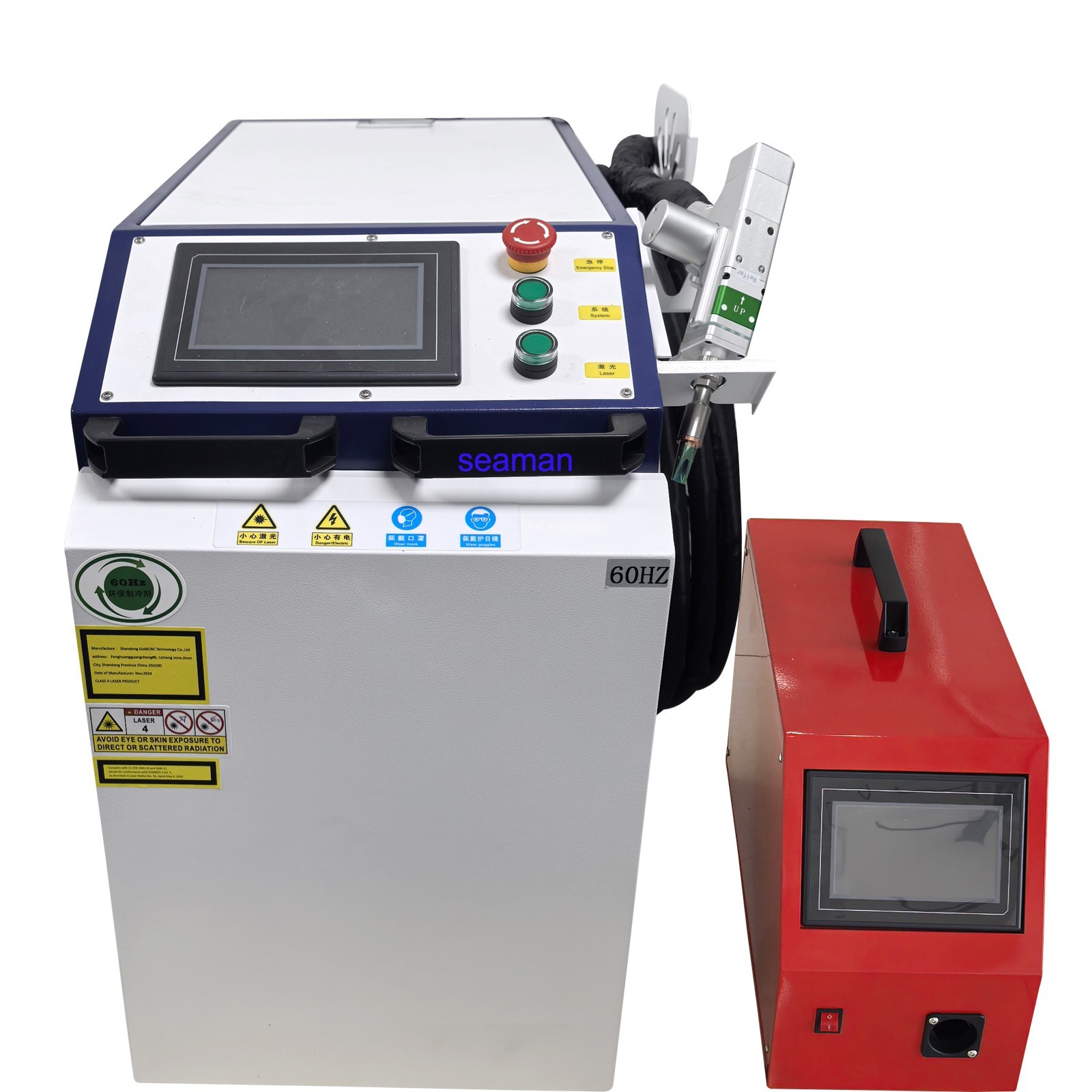 ?Raycus 3000W Handheld Fiber Laser Welder Cutting Cleaning Machine 4 IN1 Double
