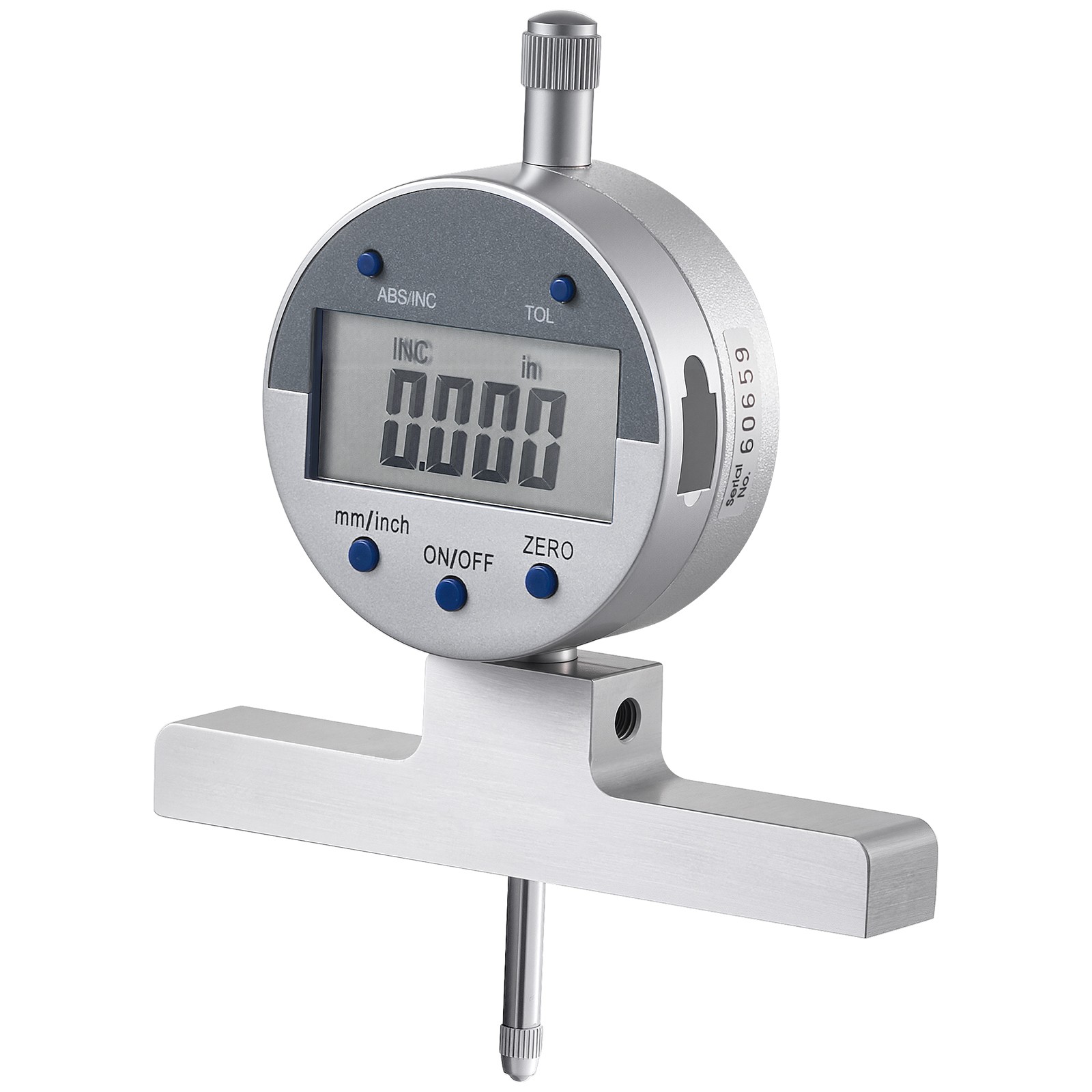 Uimoso Digital Depth Gauge 0-22in Range Micrometer with 4 Interchangeable Anvils
