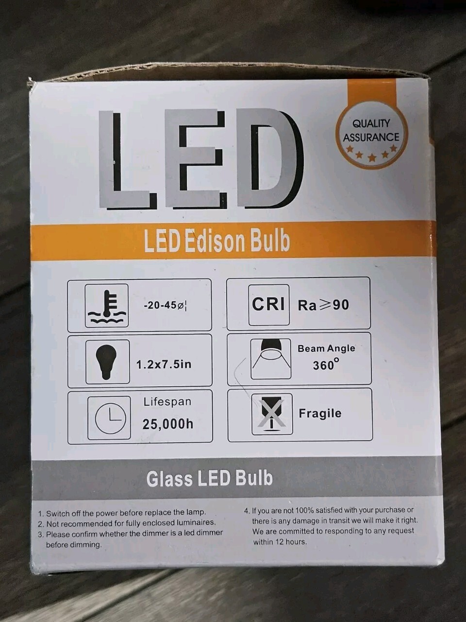 (Pack Of 6) Dimmable T45 LED Edison Bulb 3000K 4 Watt, Frosted