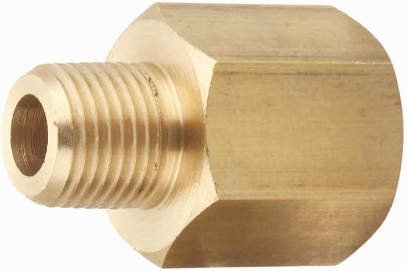 1/4 Inch Female to 1/8 Inch Male, Reducing Adaptor Brass Pipe Fitting, NPT Adapt