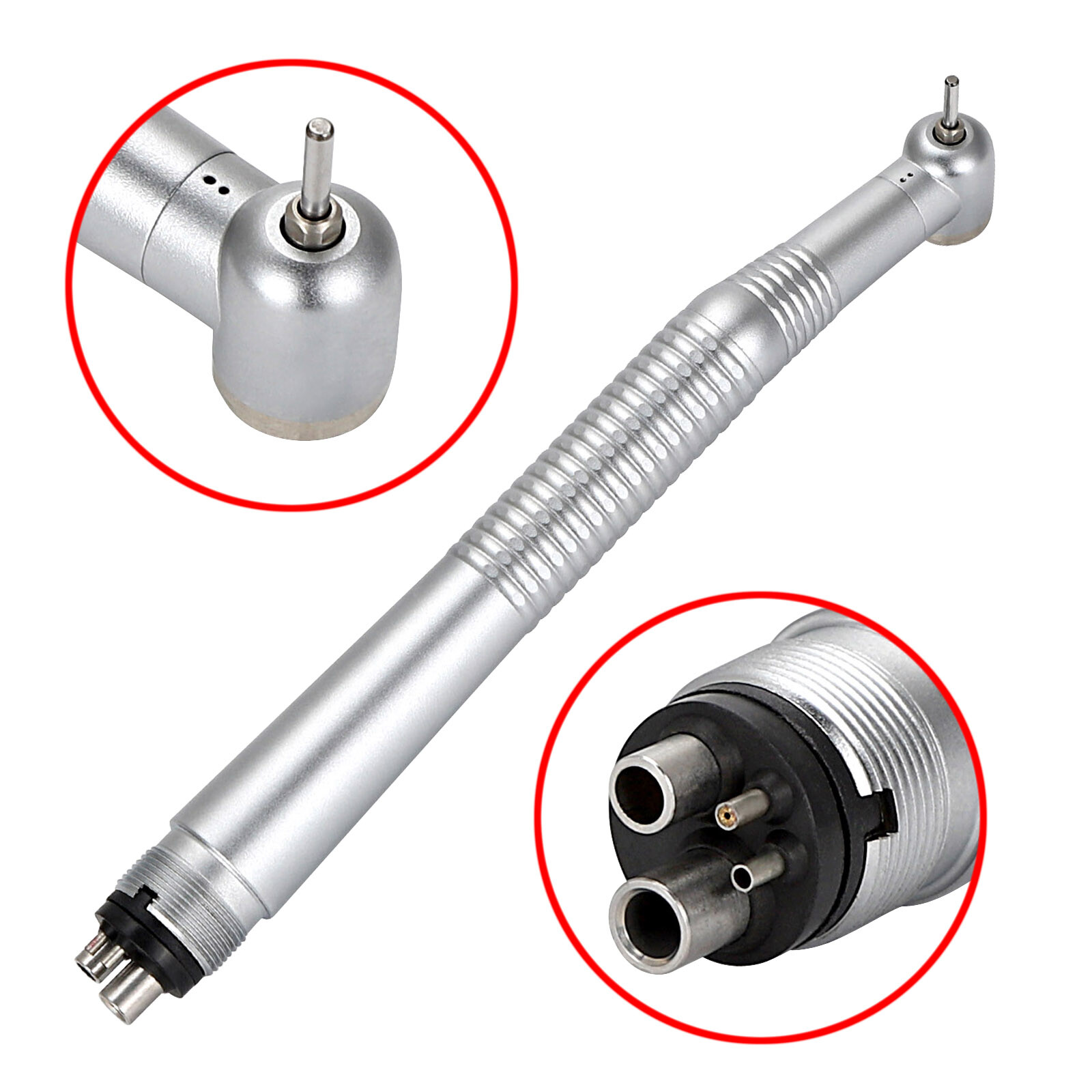 5X Dental High Speed Handpiece 4 Hole Push Button Air Turbine Single Water Spray
