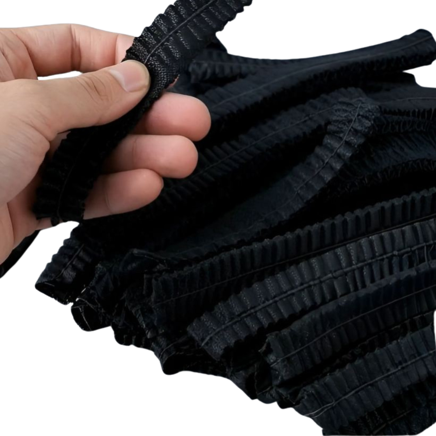 21″ Polypropylene Black Hair Mob Cap Latex Free, (1000 Pieces)