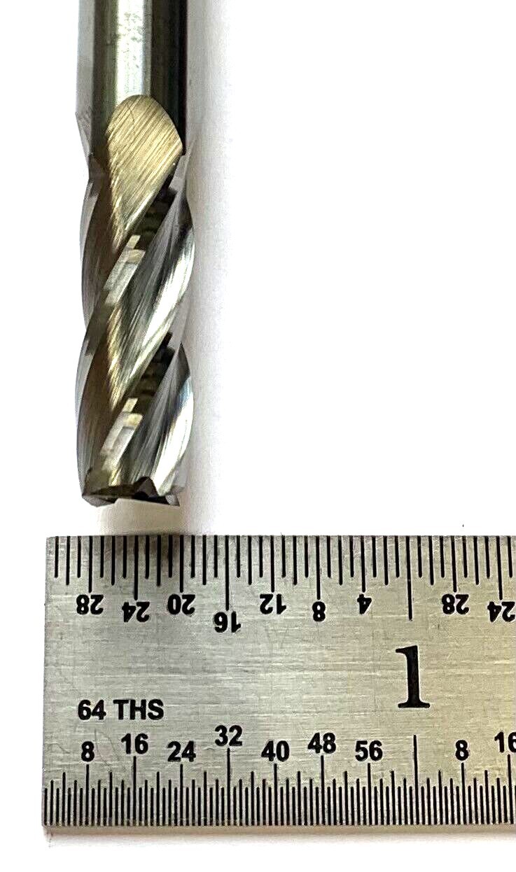 21/64″ 4 FLUTE SINGLE END CARBIDE END MILL – BRIGHT FINISH – HTC 120-4328 – USA