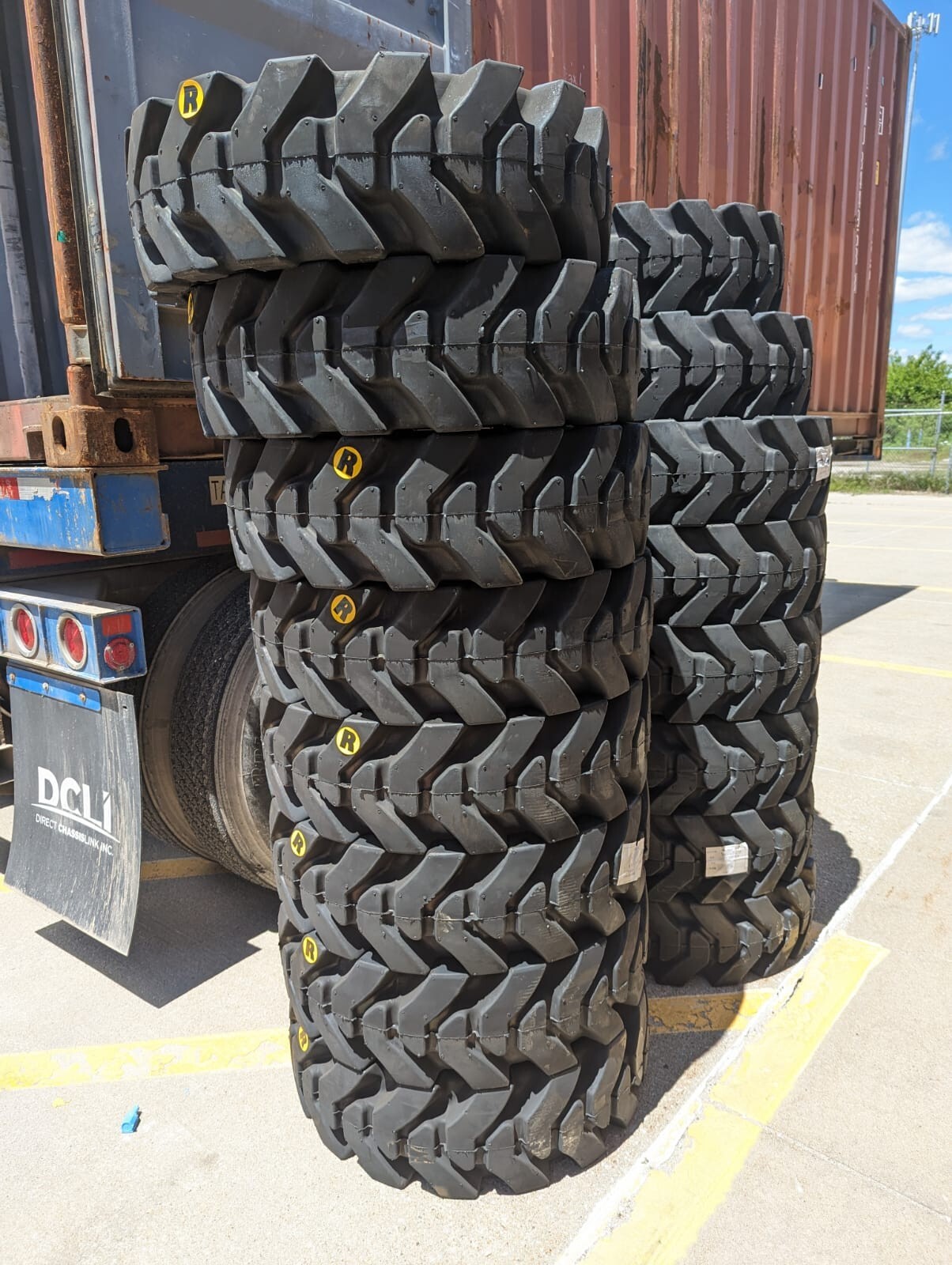 33×12-20 (12×16.5) Solid Skid Steer Tires (Set of 4 – 2 Left Mount & 2 Right)