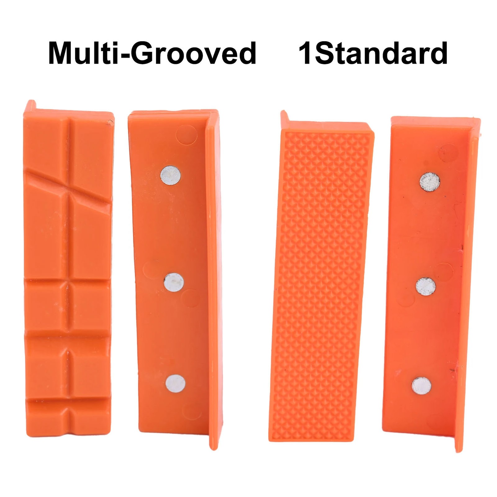 1 Pair Orange 4/5/6/8″ Soft Vise jaws Magnetic Reversible Pads Cover Rubber