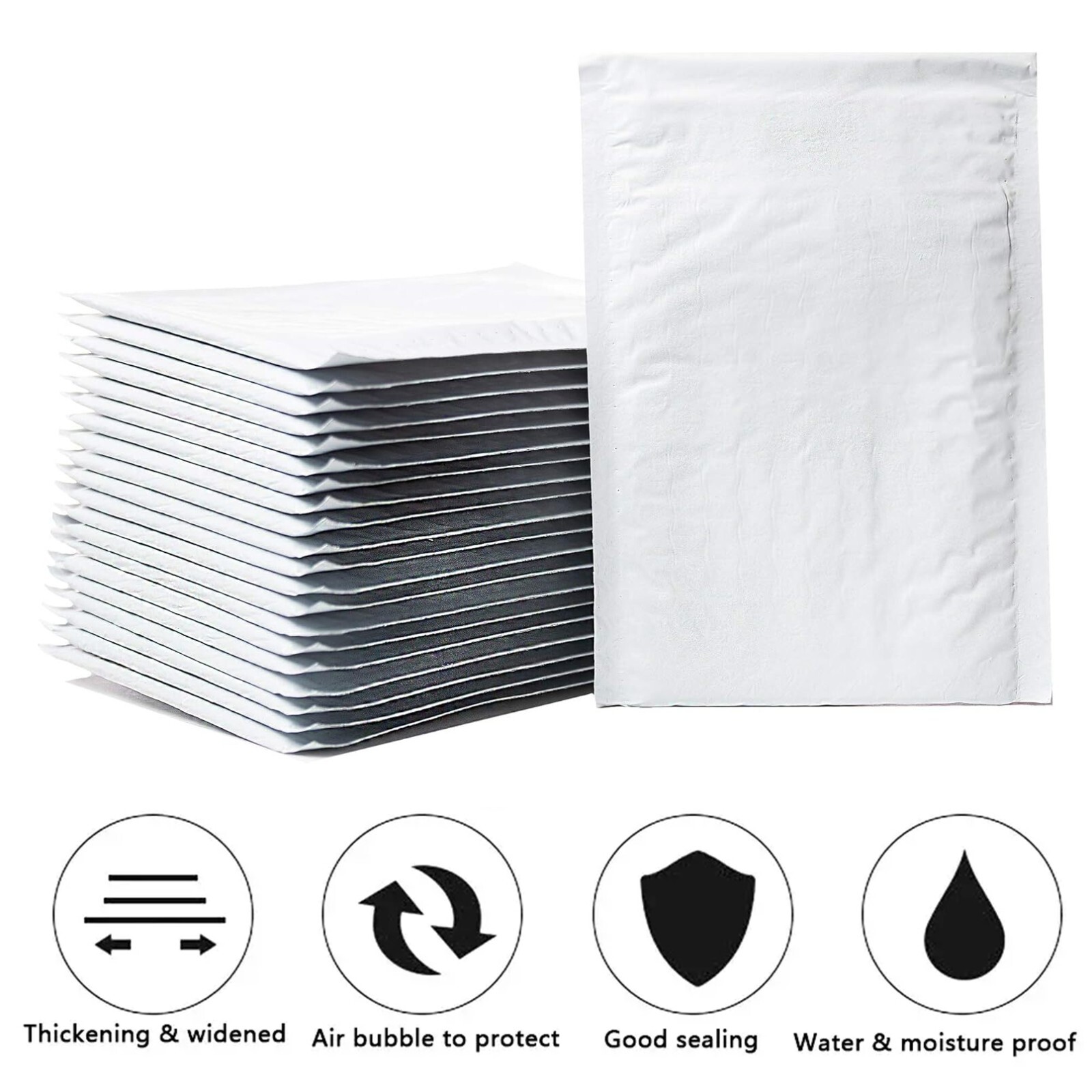 50/100/200/500 Poly Bubble Mailers Padded Envelope Shipping Bags Seal Any Size