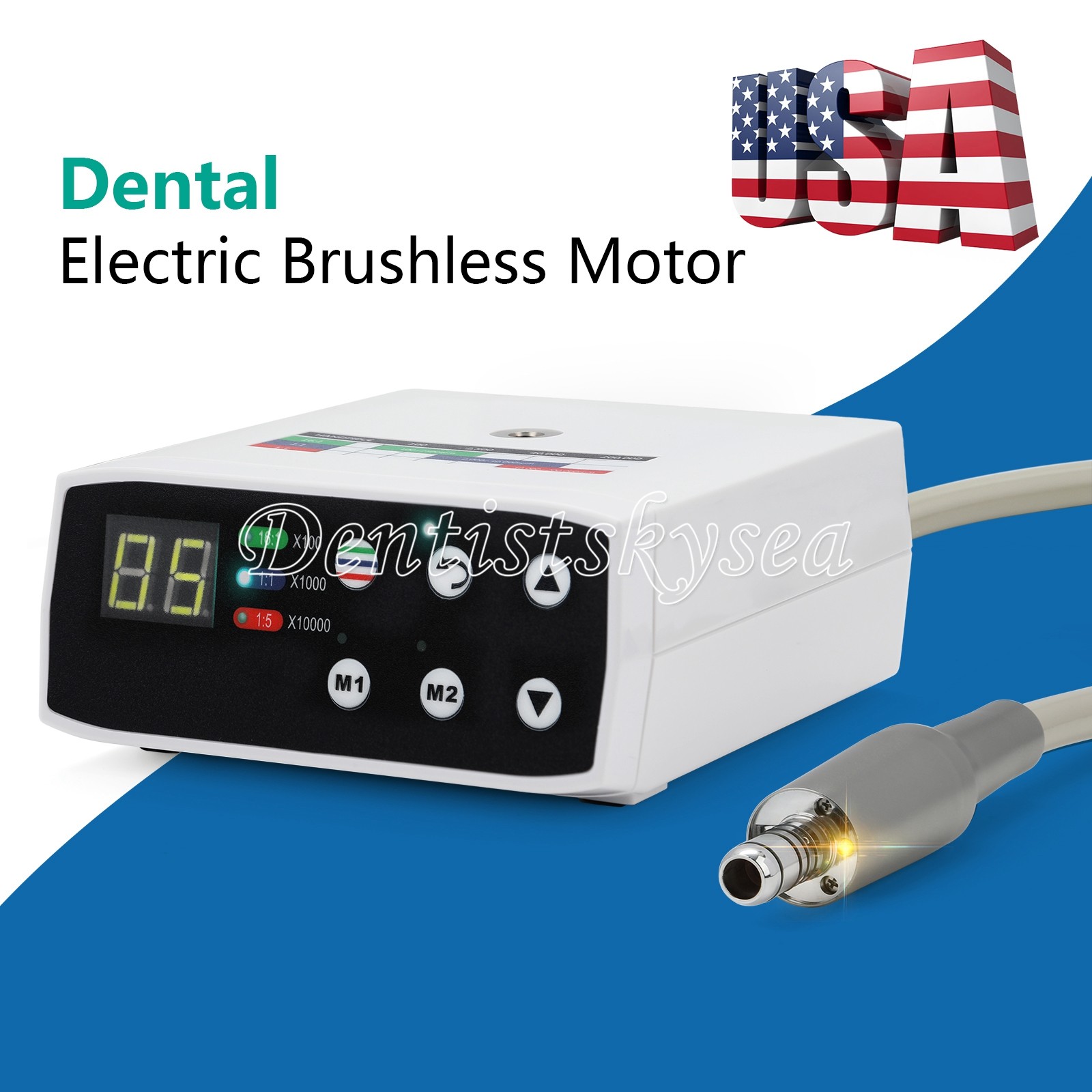 Dental Brushless LED Electric Micro Motor/1:5 Increasing LED Handpiece