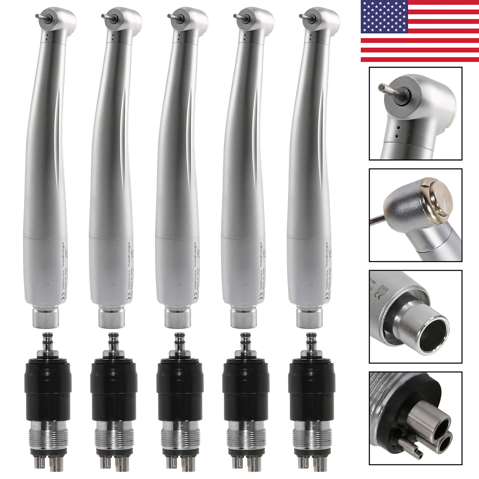 1-10*Dental High Speed Handpiece Standard Head / 4 Hole Coupler Fit NSK YBNK4 DL