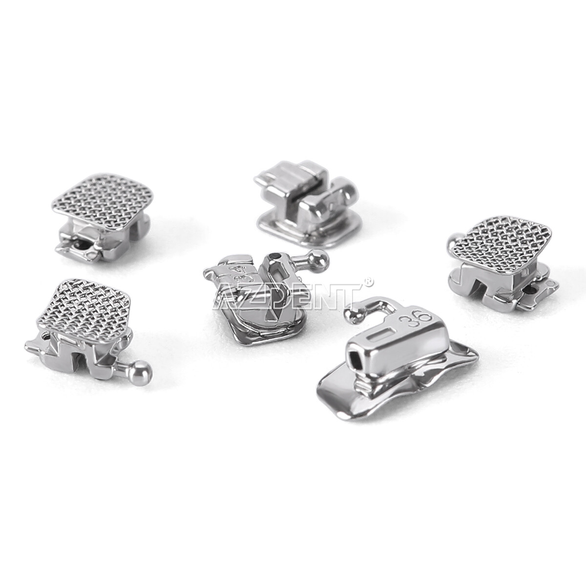 AZDENT Dental Ortho MINI Self-Ligating Brackets Brace 0.022″-Roth/ MBT Hooks 345