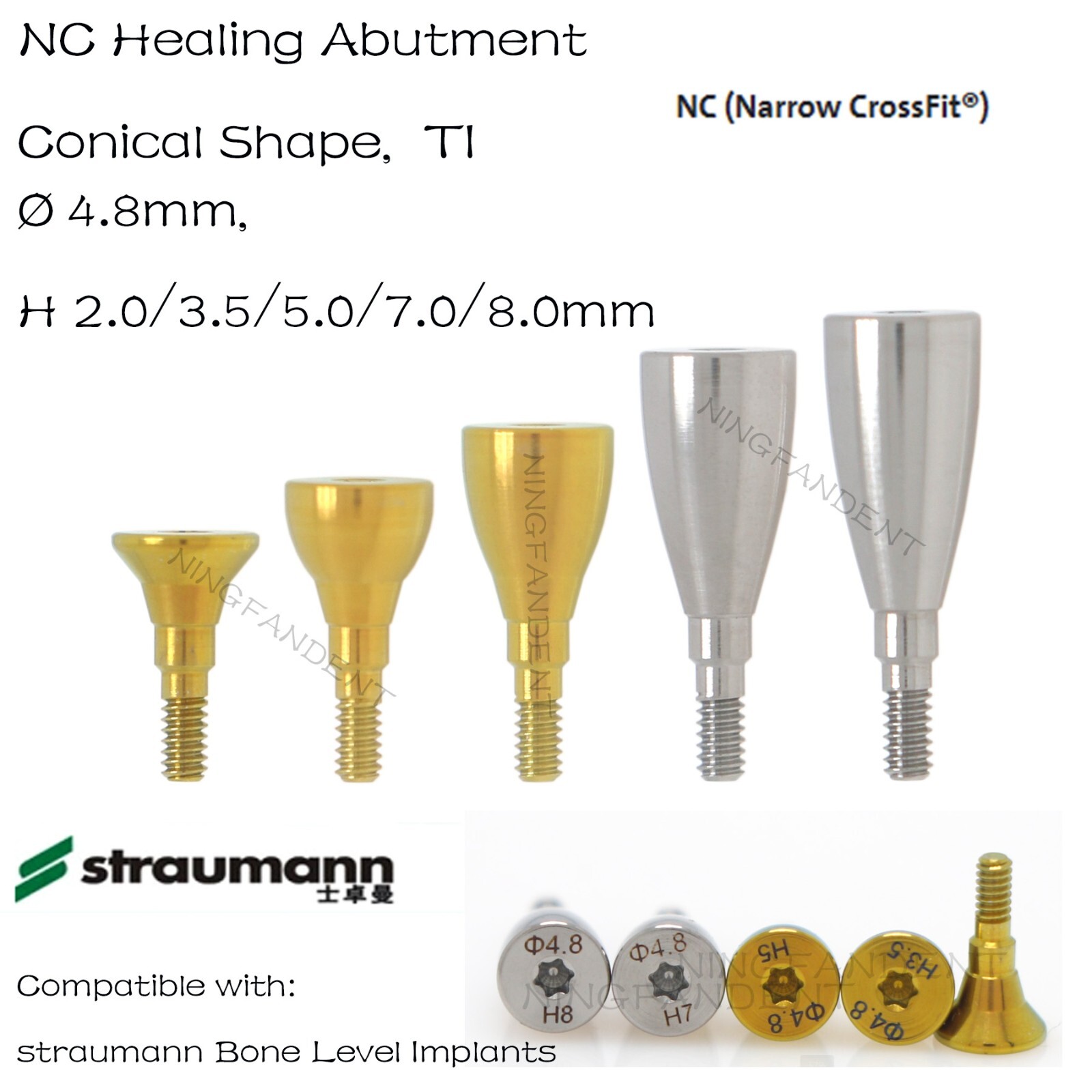 Healing Cap Abutment Cover Screw NC/RC Wrench Fits Straumann ITI Bone Level /BLT