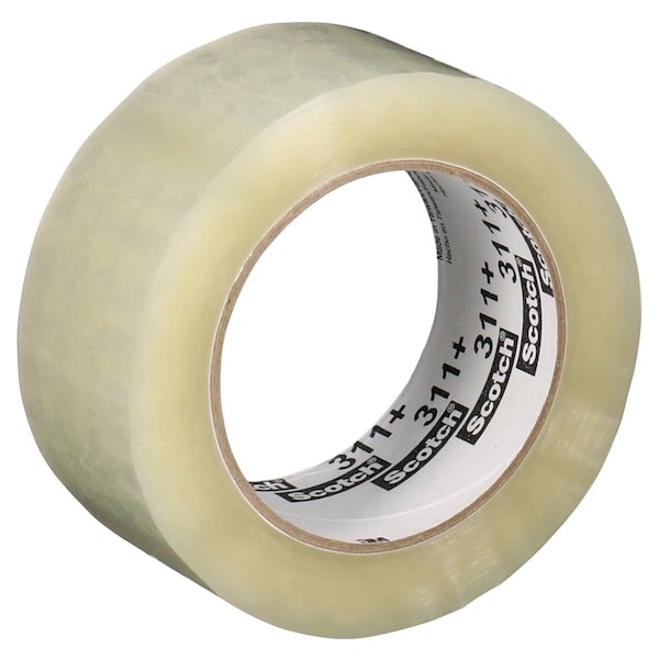 Scotch 311+ Carton Sealing Tape, 48 Mm W, 100 M L, 2 Mil Thick, Clear, Standard