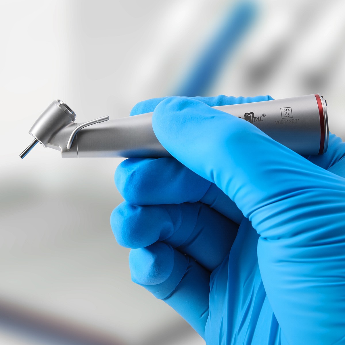 Pieza angular 45° LED dental 1:4.2 | Pulverización externa