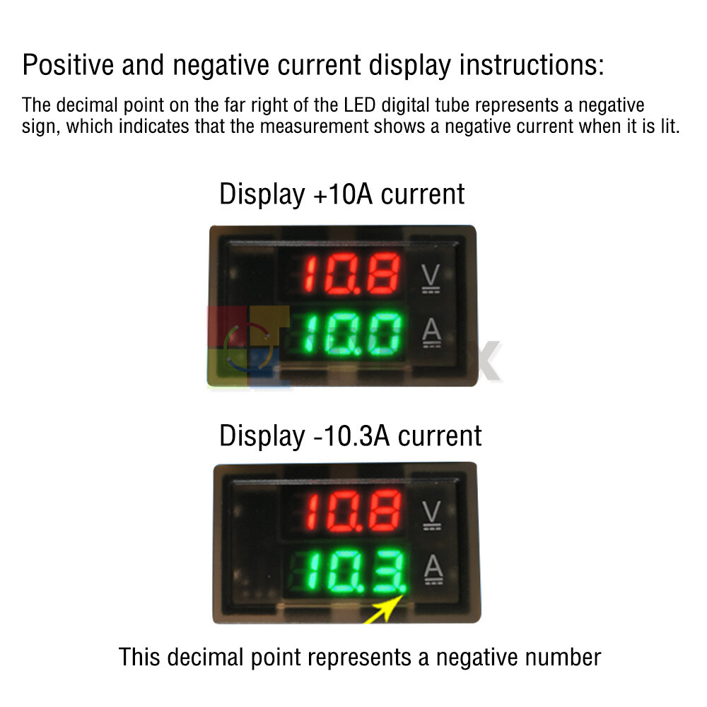 DC0-300V 50/100/200/400A Digital Current Voltage Meter Hall Ammeter Voltmeter