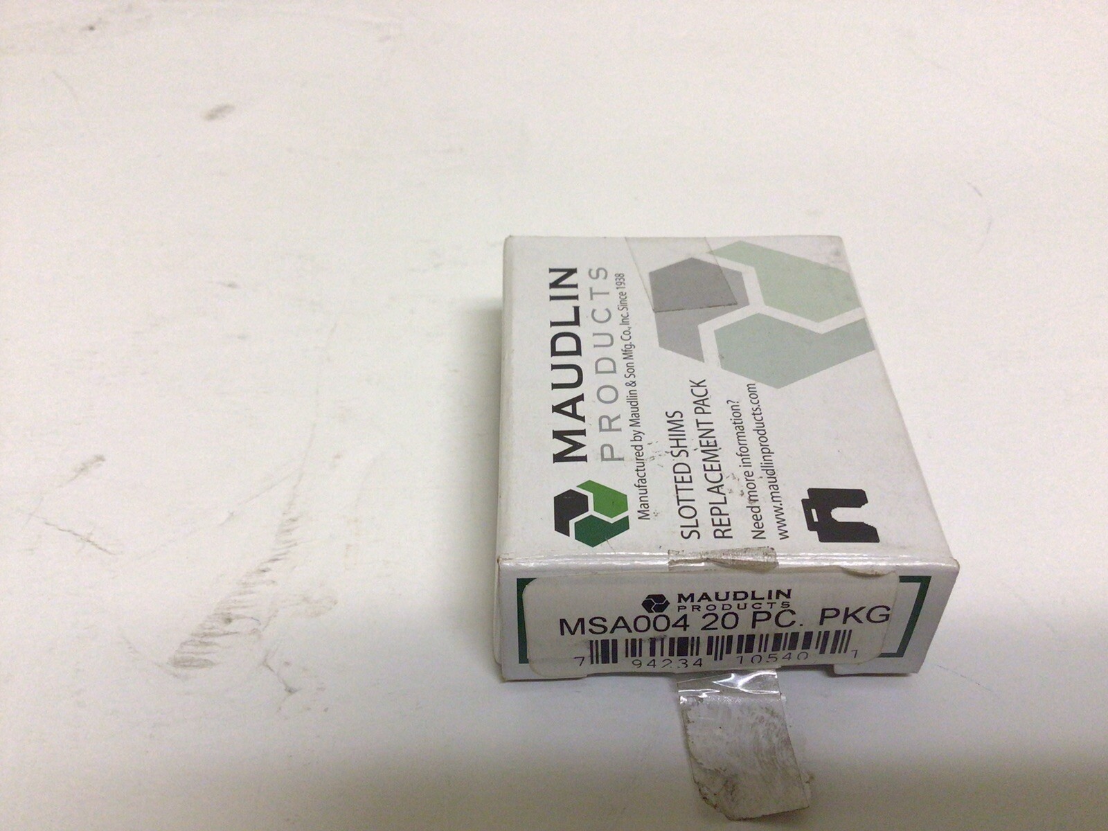 NEW, MAUDLIN PRODUCTS MSA004 A-2 X 2″ X 0.004″,20 PACK SLOTTED SHIMS REPLACEMENT
