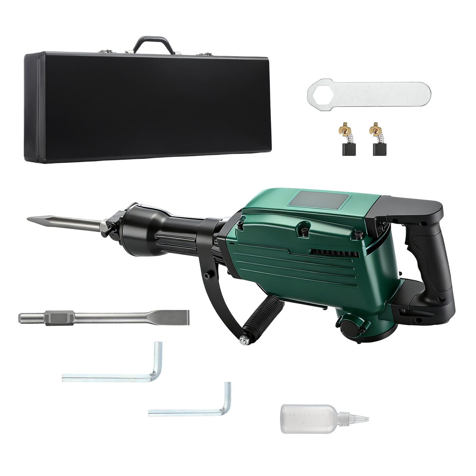 Demolition Jack Hammer Concrete Breaker 3000W Electric Hammer W/ 2 Chisel Bit